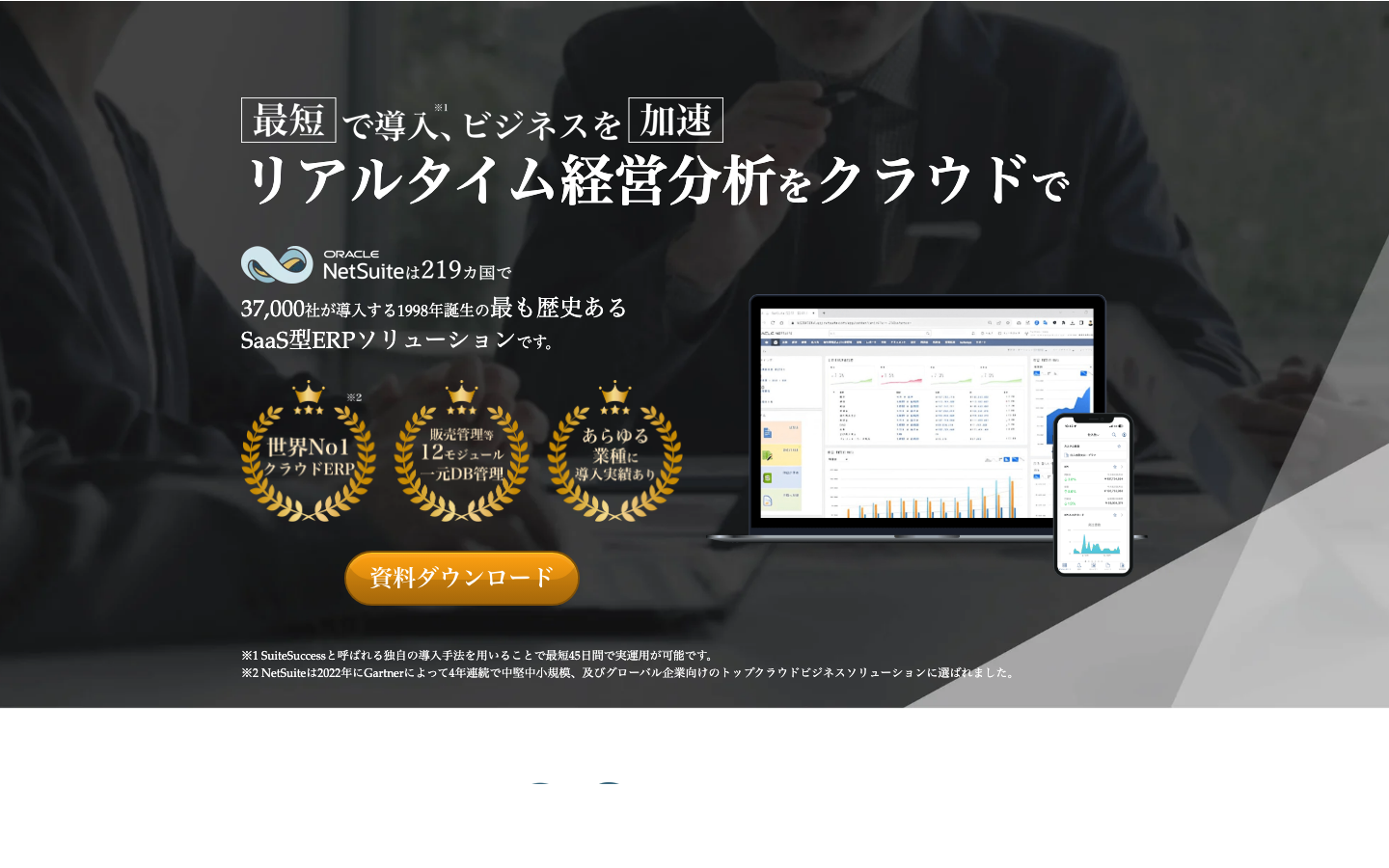 Oracle NetSuite 導入支援 のスクリーンショット