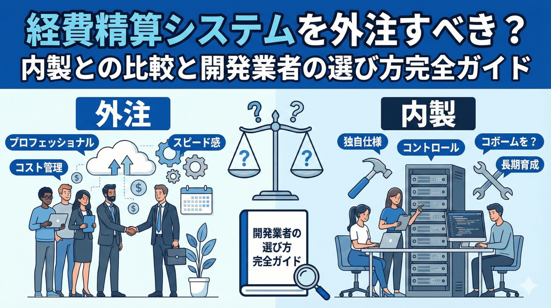 経費精算システムを外注すべき？内製との比較と開発業者の選び方完全ガイド