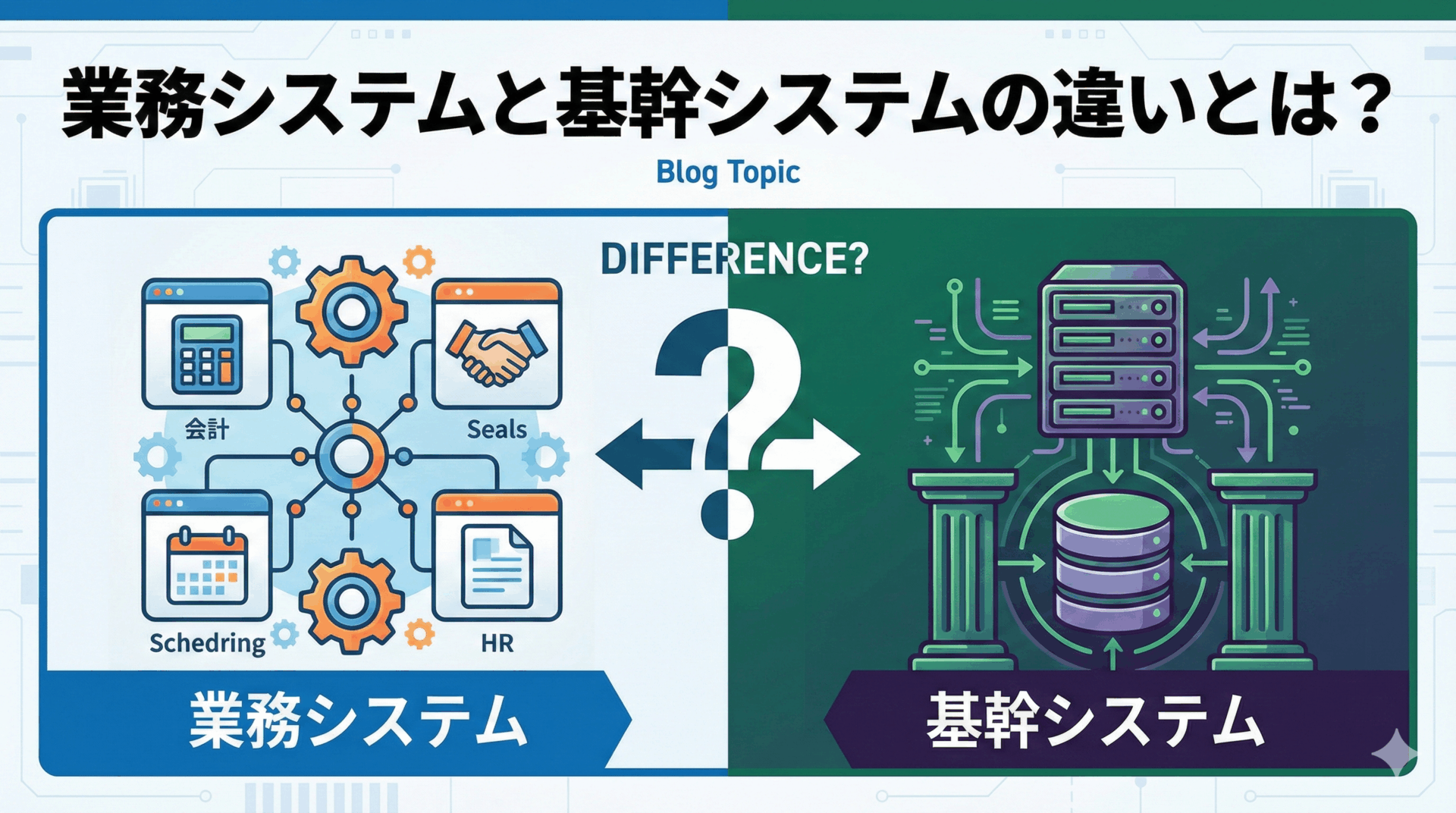 業務システムと基幹システムの違いとは？外注前に知るべき選定ポイント