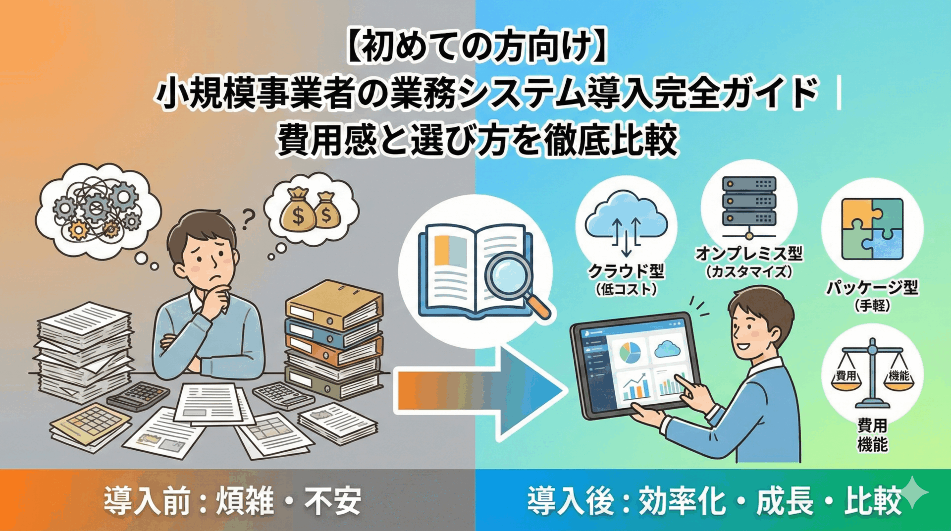 【初めての方向け】小規模事業者の業務システム導入完全ガイド｜費用感と選び方を徹底比較