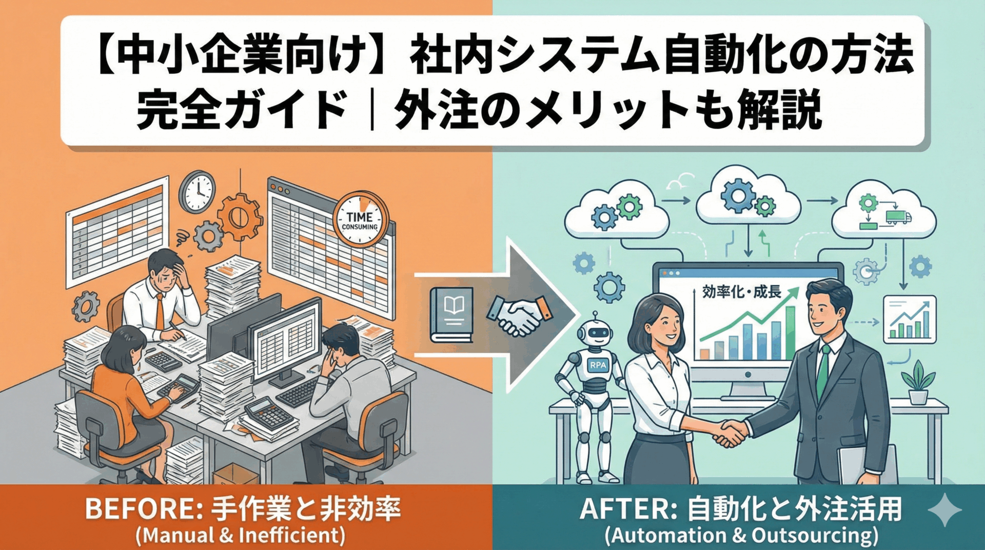【中小企業向け】社内システム自動化の方法完全ガイド｜外注のメリットも解説