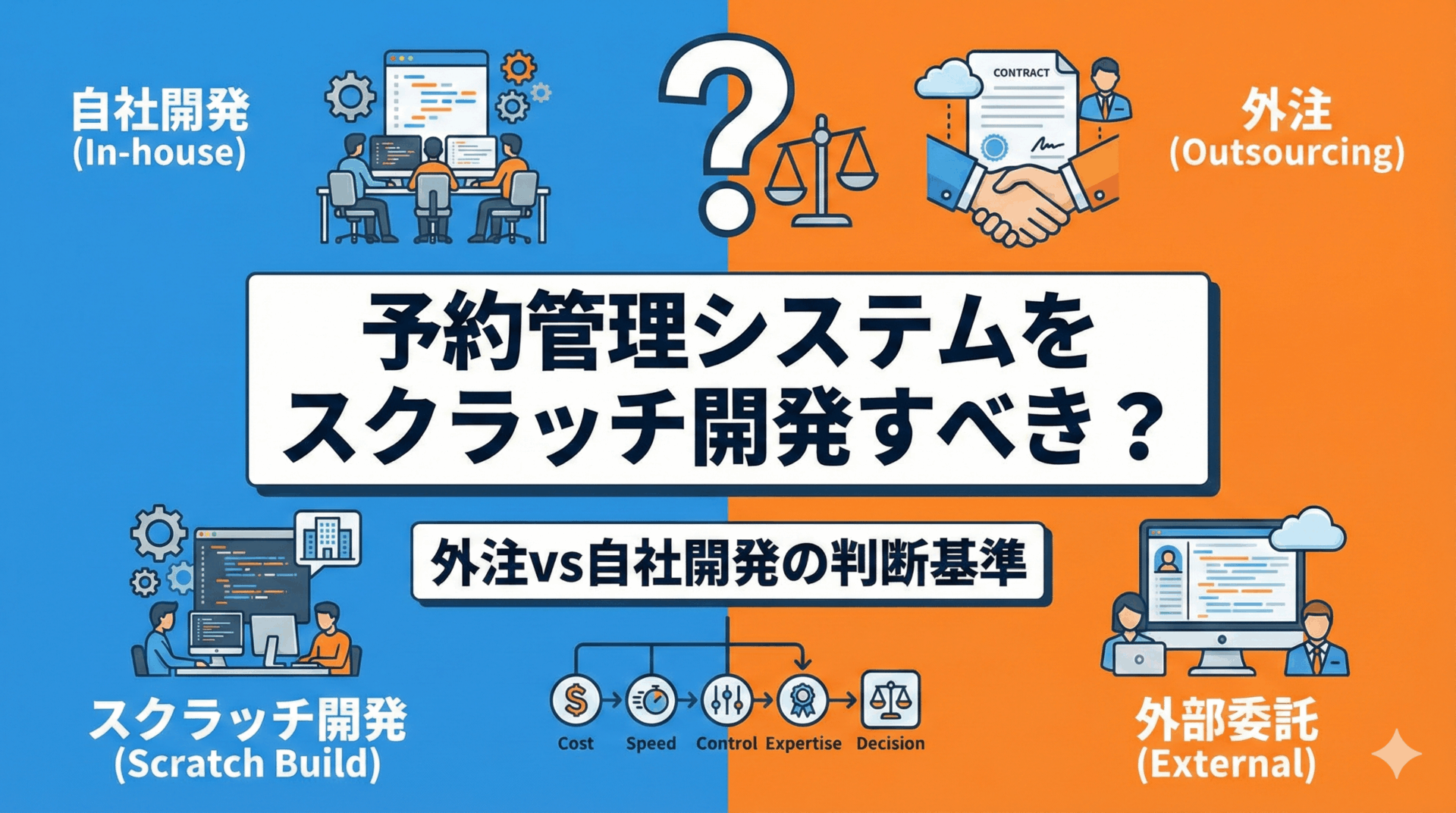 予約管理システムをスクラッチ開発すべき？外注vs自社開発の判断基準