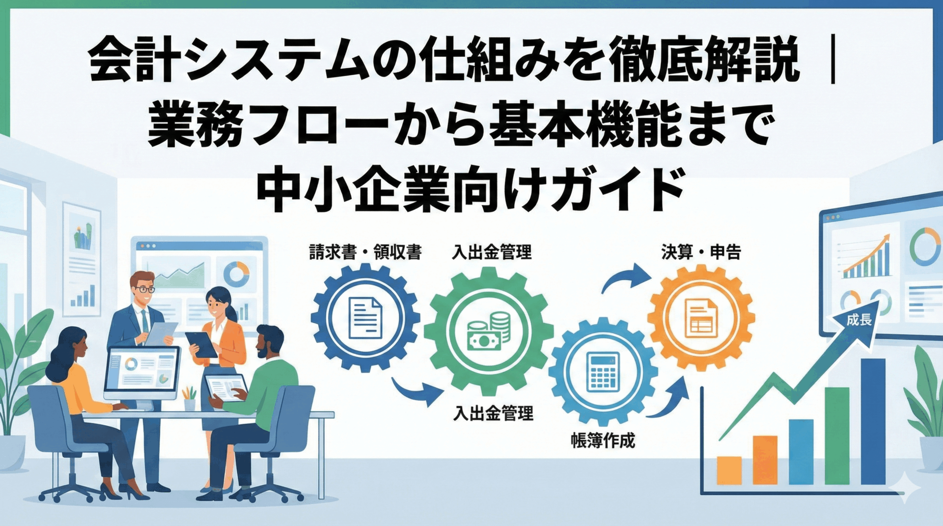 会計システムの仕組みを徹底解説｜業務フローから基本機能まで中小企業向けガイド