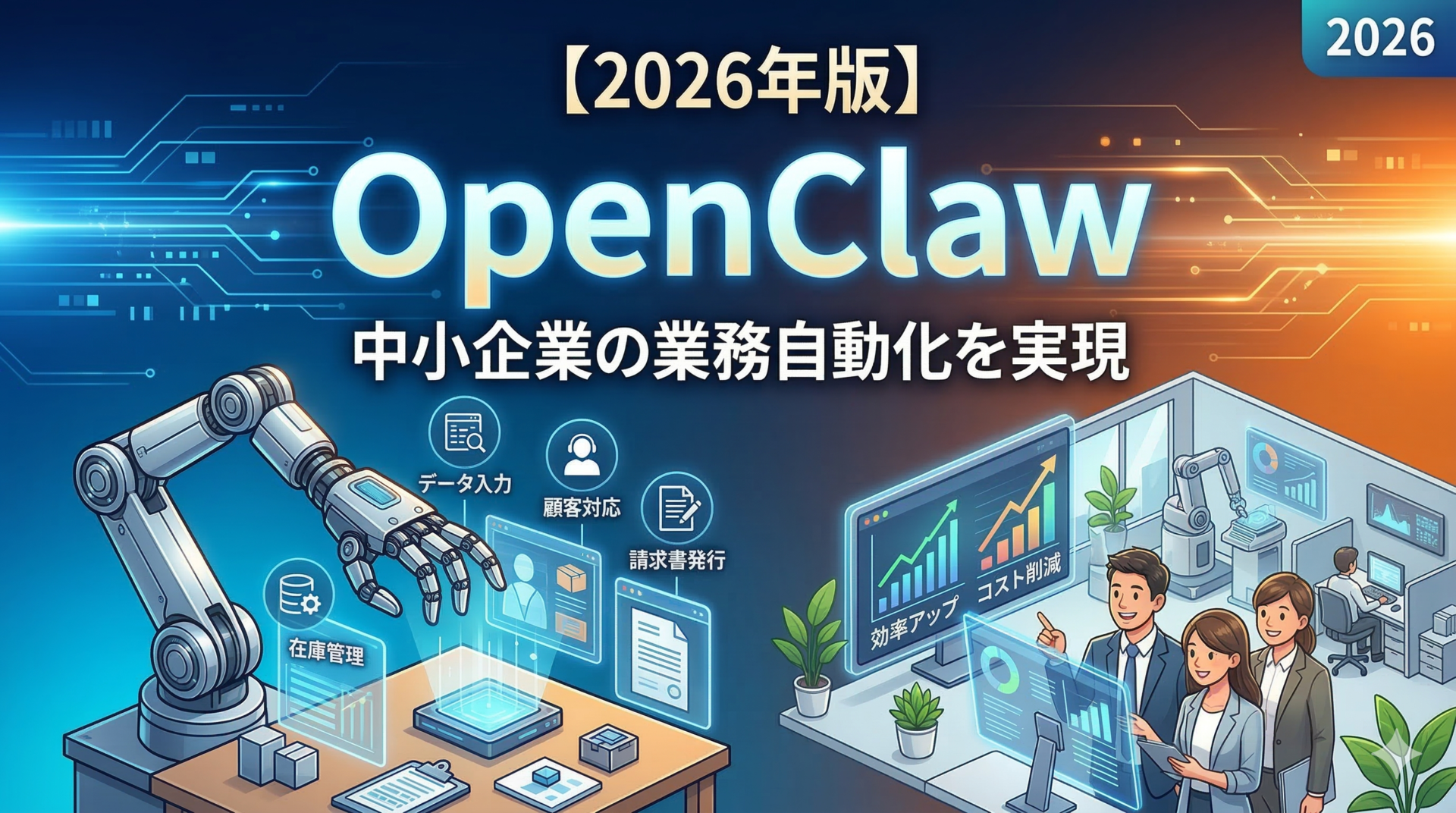 【2026年版】OpenClaw使い方完全ガイド｜中小企業の業務自動化を実現